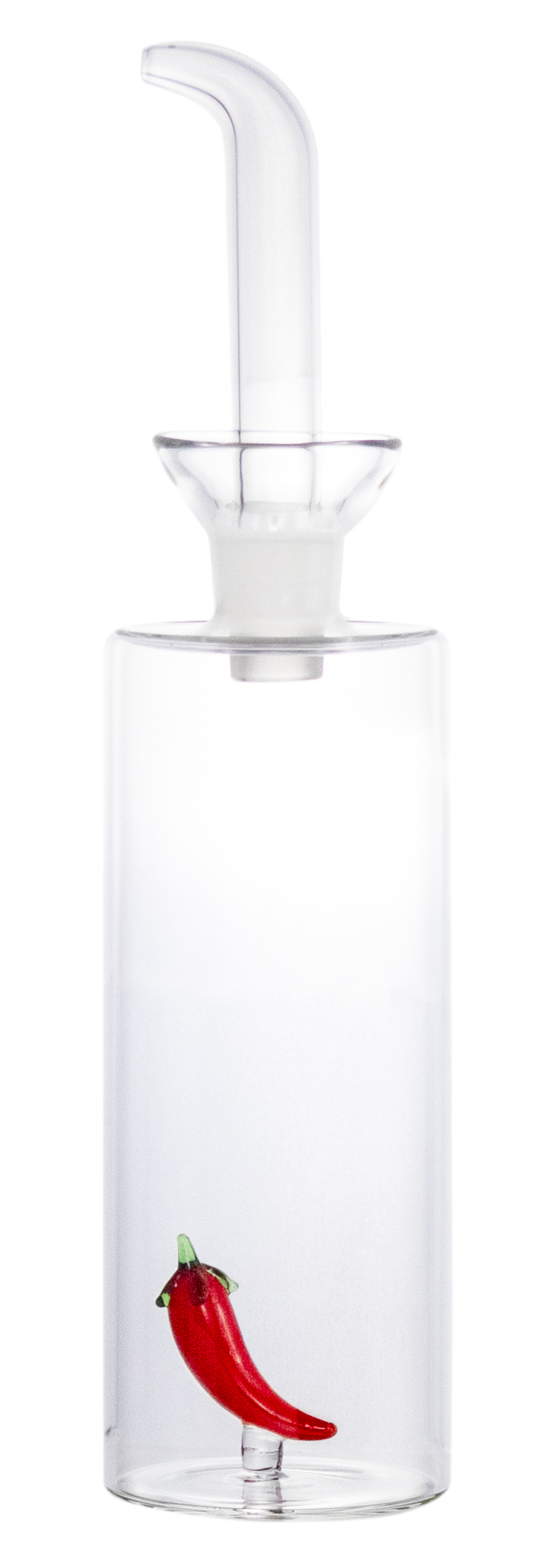 Nerthus Oliefles 350ml met Chilimotief - Glas - Oliedispenser