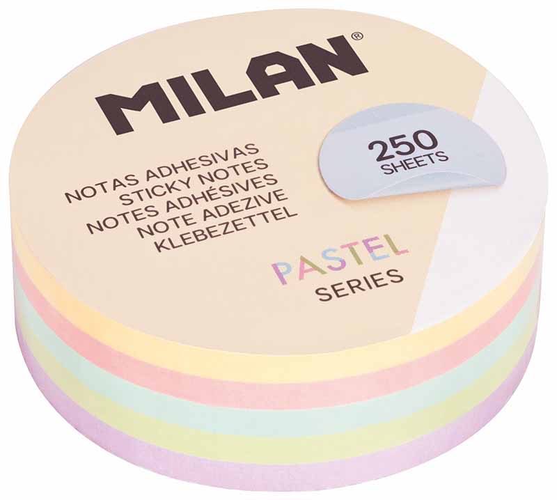 Milan Sticky Notes Rond Pastel 67 mm - 250 vel