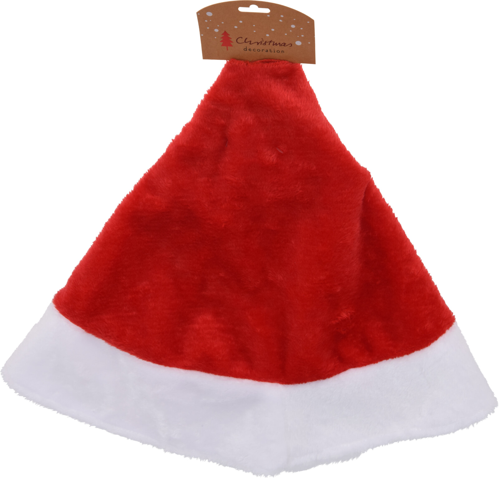 Kerstboomrok Rood/Witte Boord 100cm - Pluche