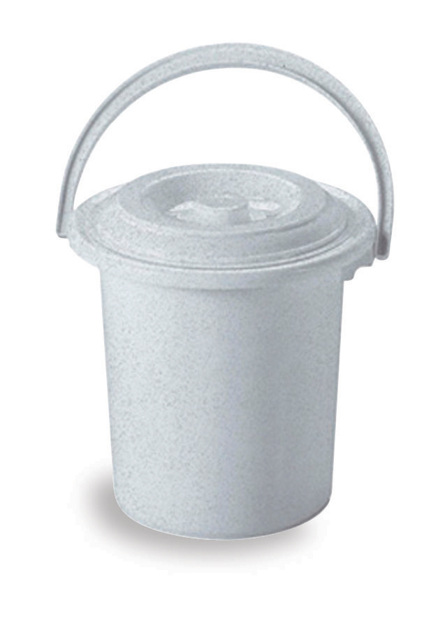 Curver Emmer Lichtgrijs 10l met Deksel - 31x32 cm  - Toiletemmer