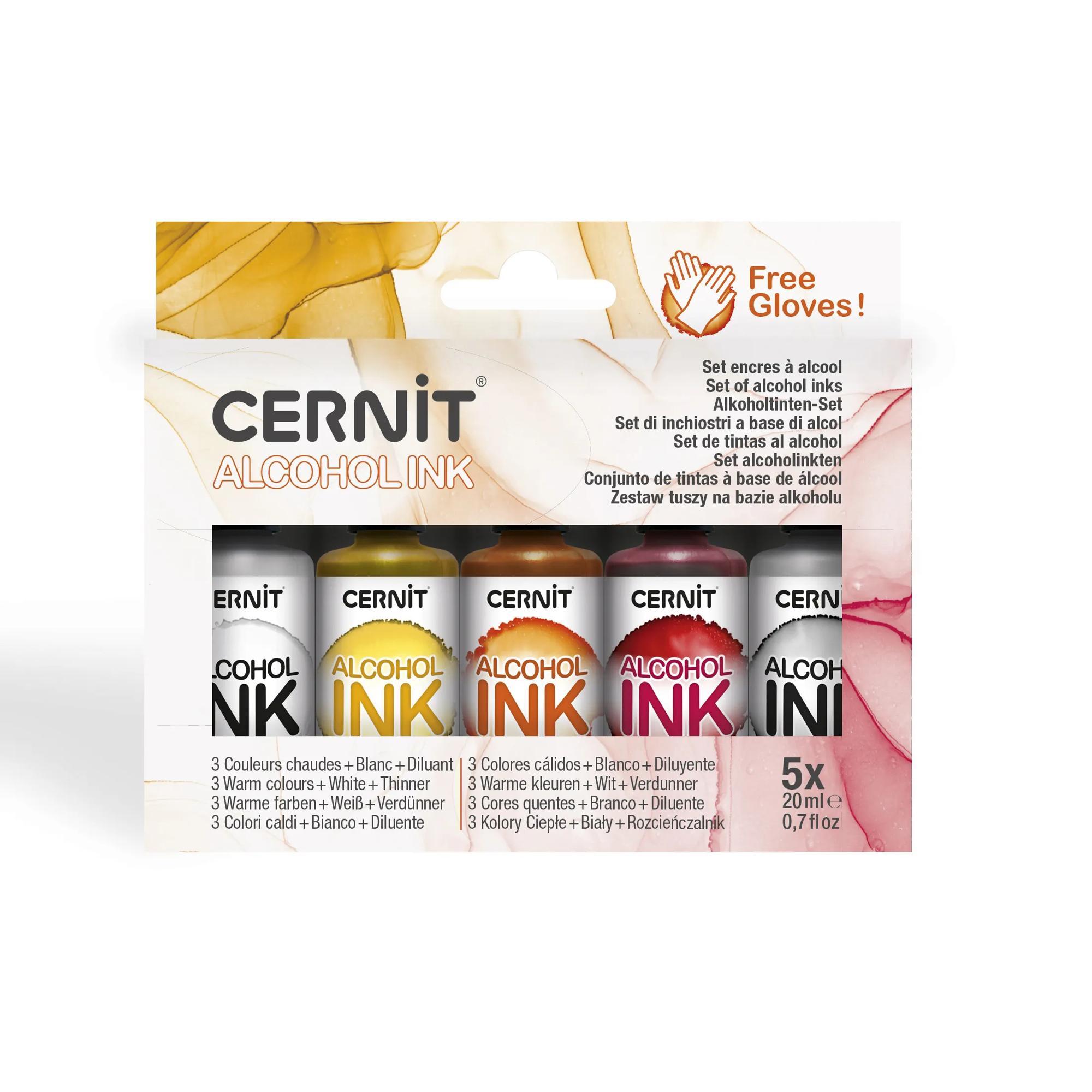 Cernit Alcohol Inkt Warme Kleuren 5x20 ml