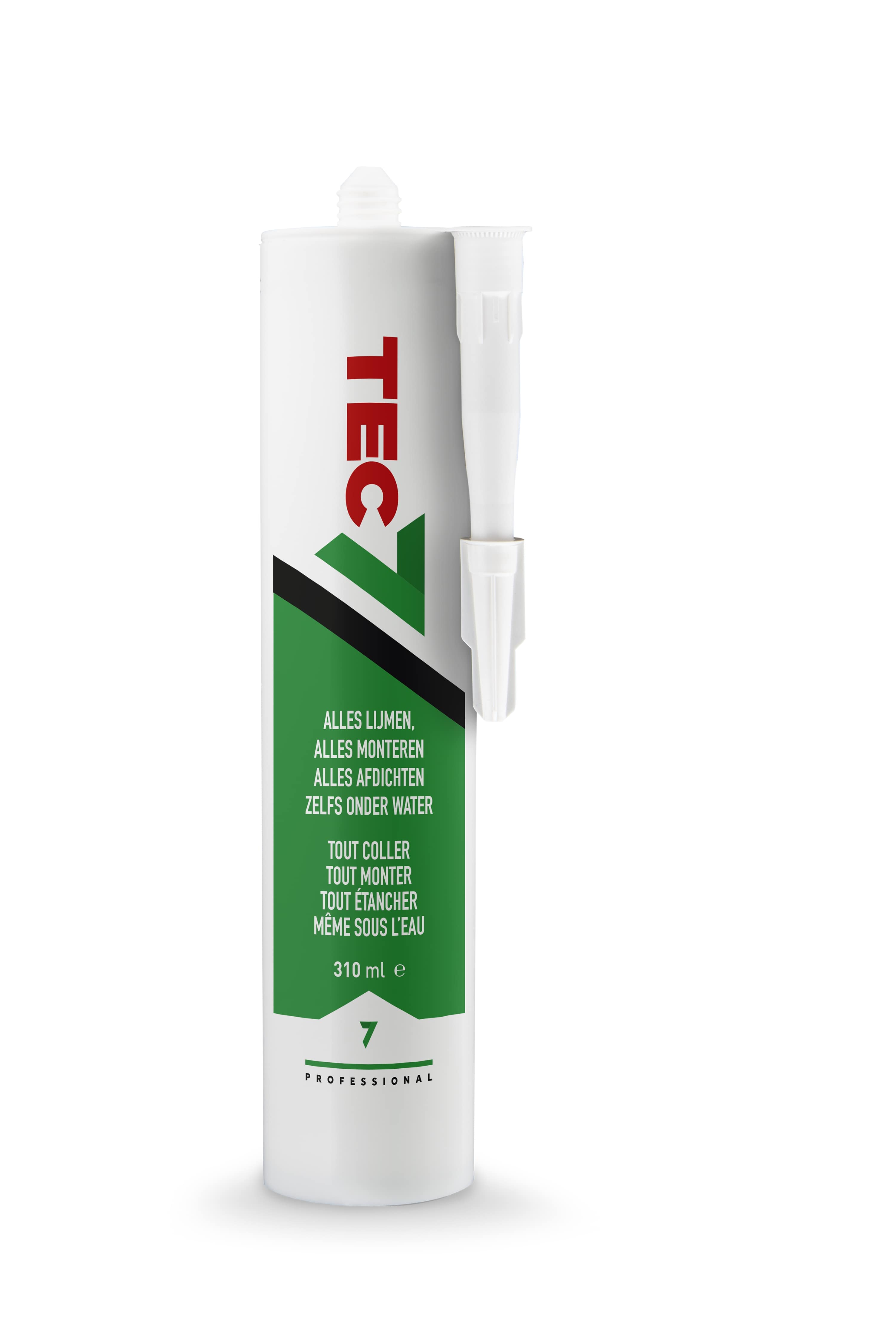 Tec7 Supersterke Elastische Kit Bruin alles Lijmen, Afdichten en Monteren 310 ml