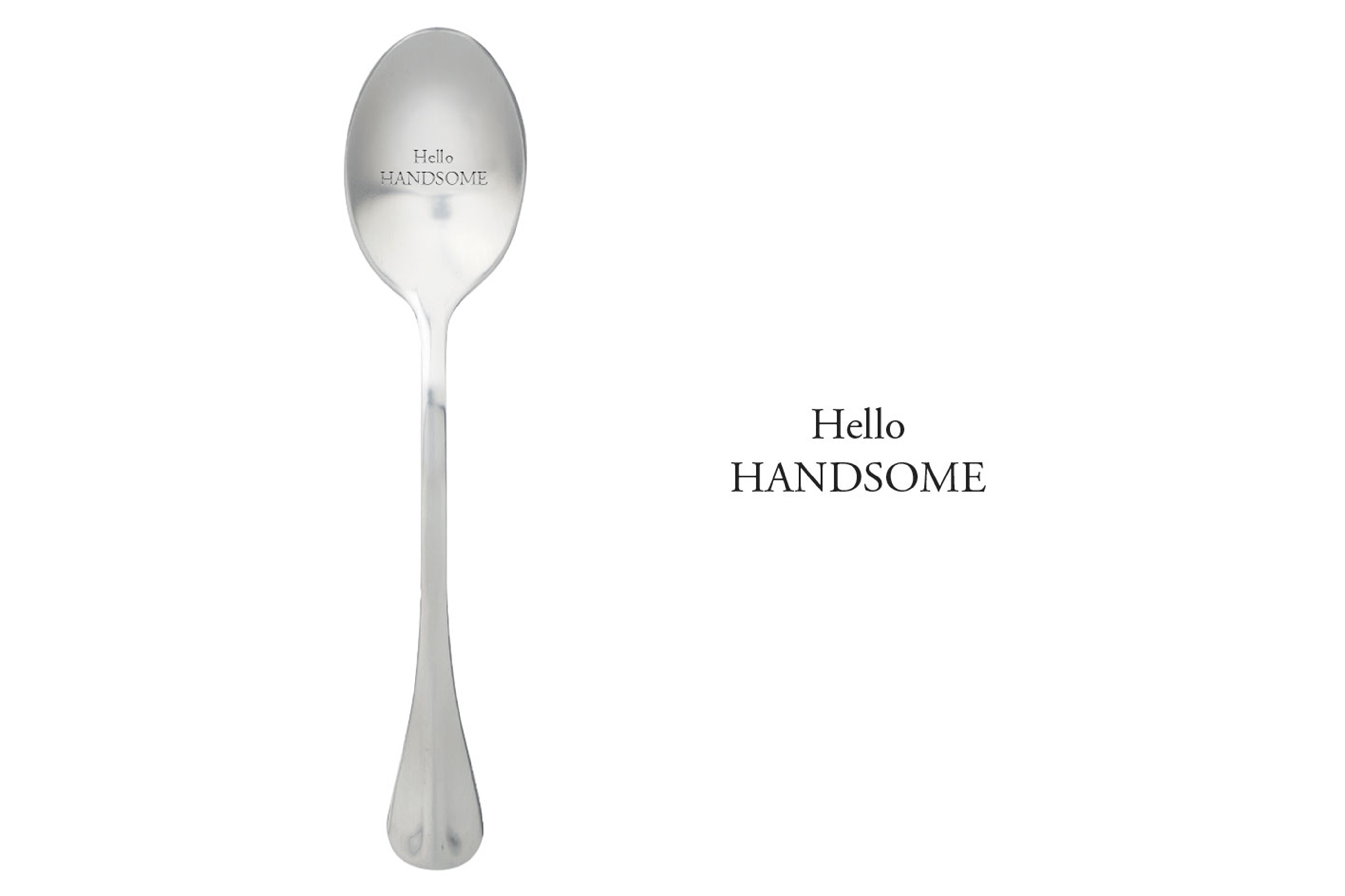One Message Spoon Lepel met Tekst Hello Handsome