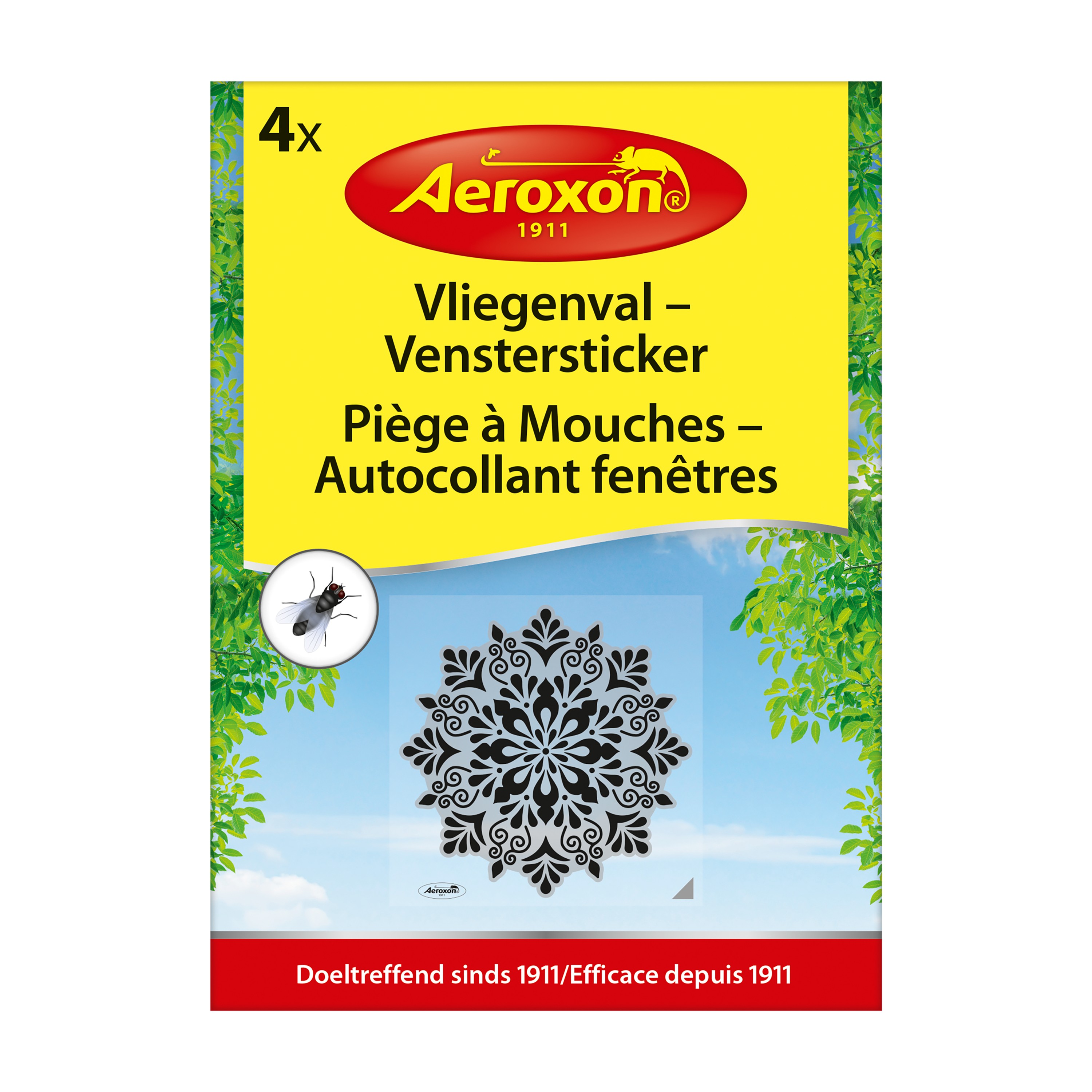 Aeroxon Venstersticker Lijmval 4 stuks Verwijderbaar zonder Lijmresten