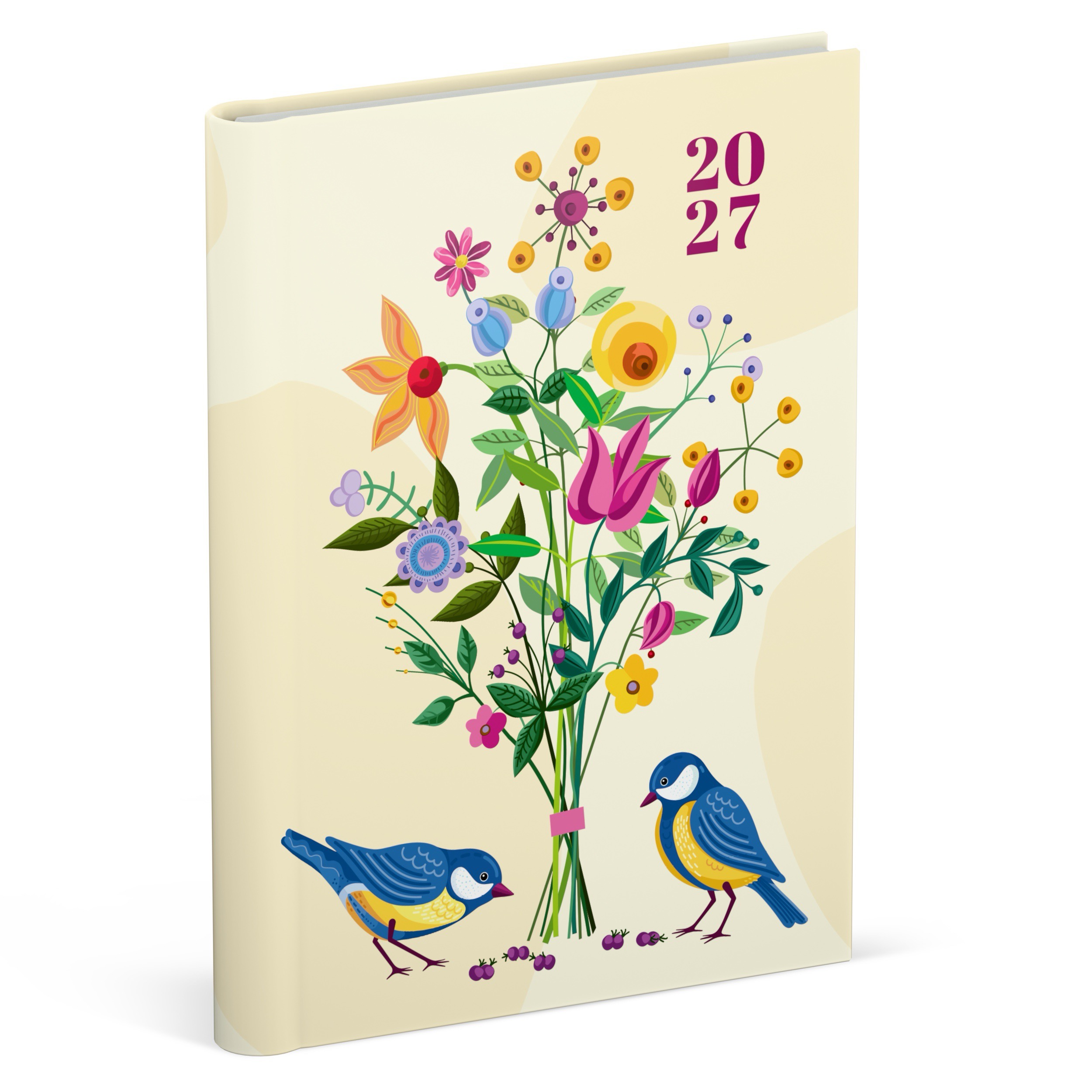 Agenda 2027 Fragile Wire-O Creme 1week/2pag 12x16 cm