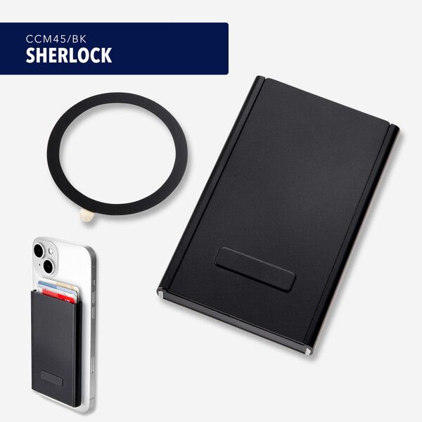 Troika Kaarthouder Sherlock MagSafe Magnetisch 10x6 cm