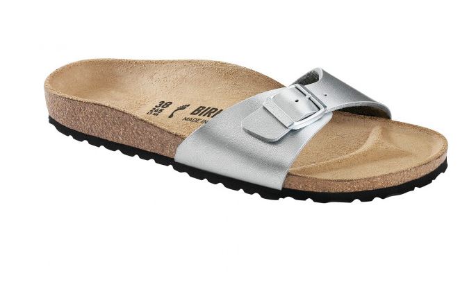Birkenstock Slipper Dames Madrid Silver - maat 42