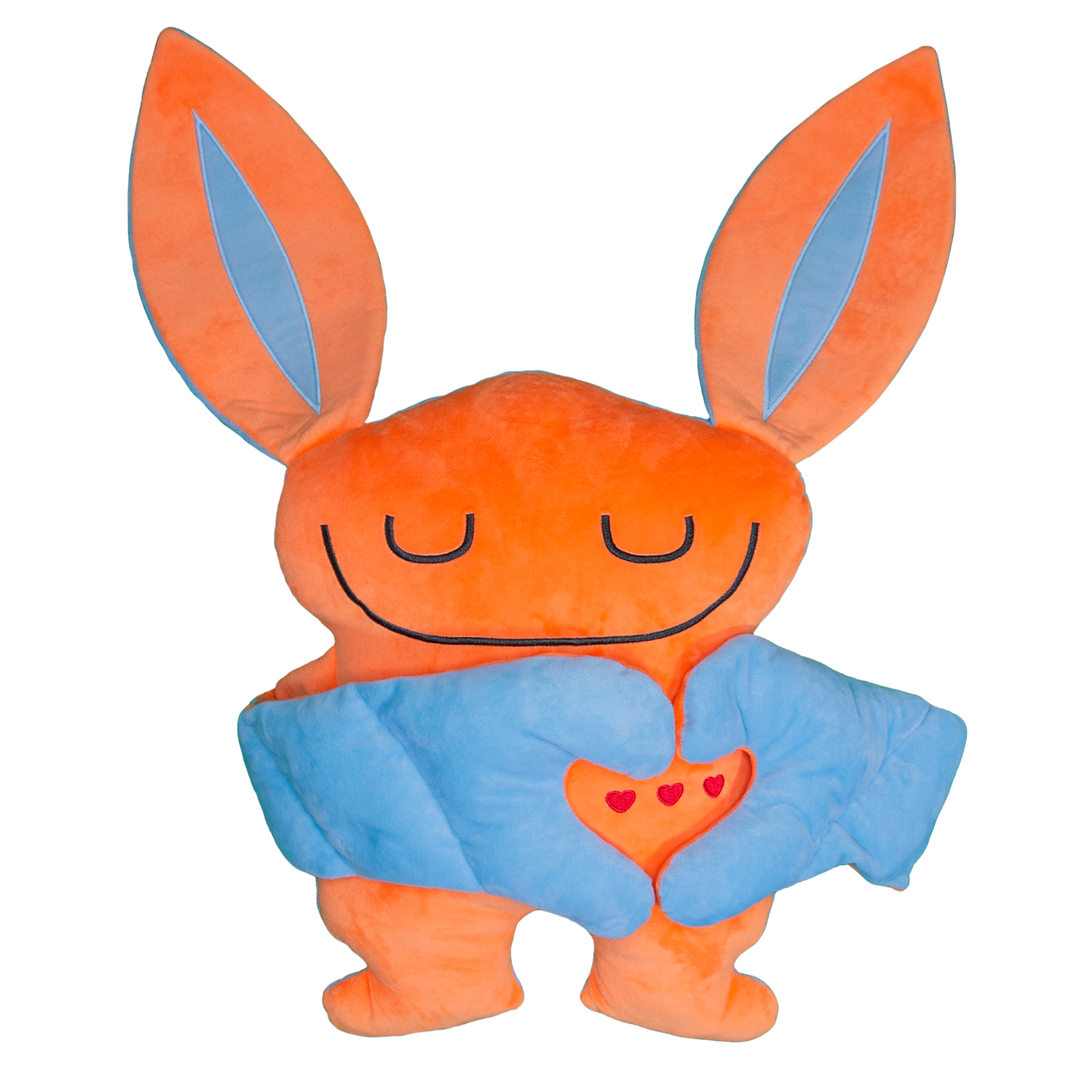 Bumpas Pluche Knuffel Sensorisch Zeek Blauw-Oranje