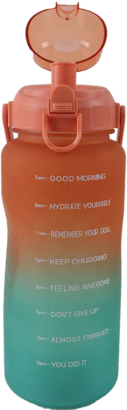 Lunch Buddies Drinkfles Motiverend 2.2l Groen-Oranje