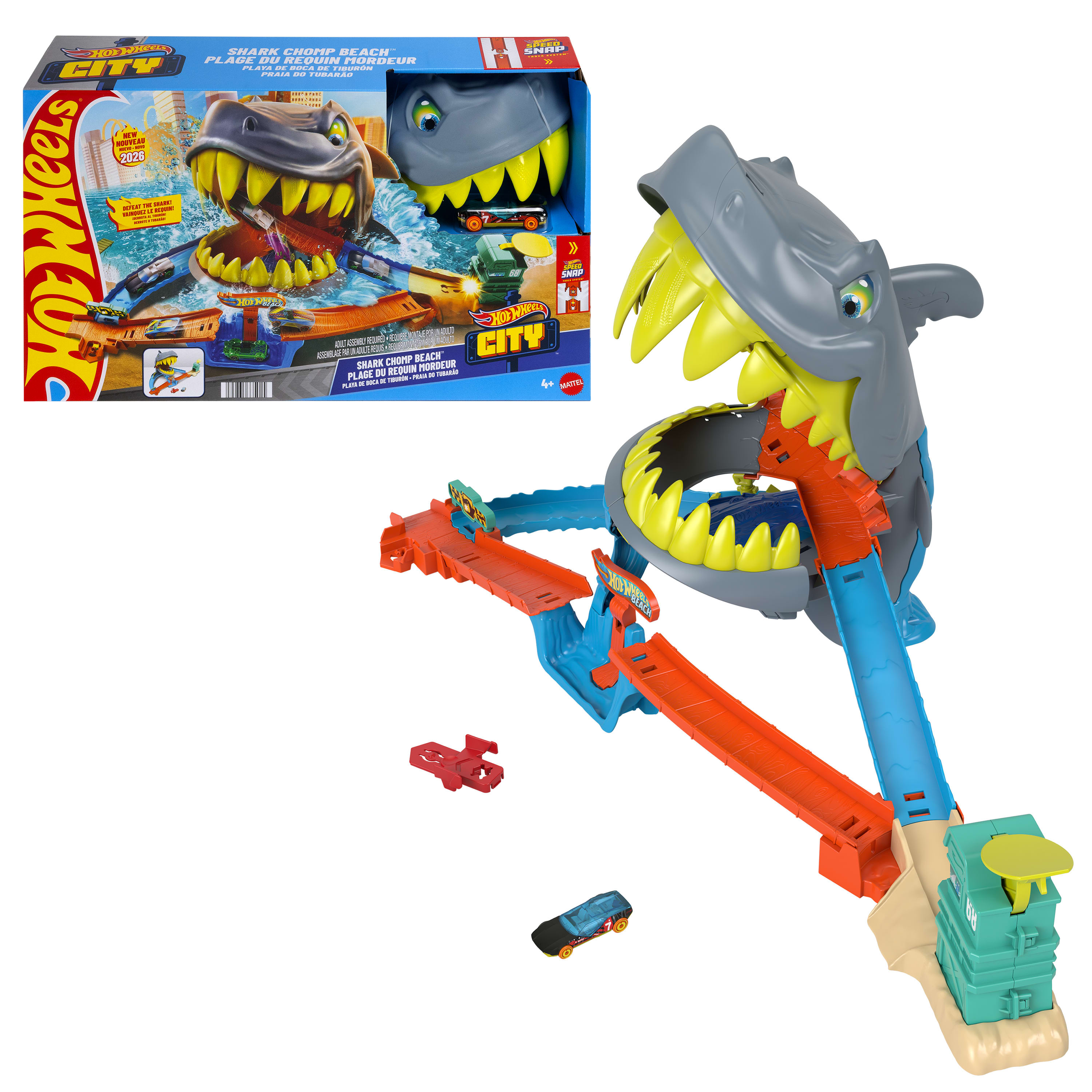 Hot Wheels City Shark Chomp Beach Circuit