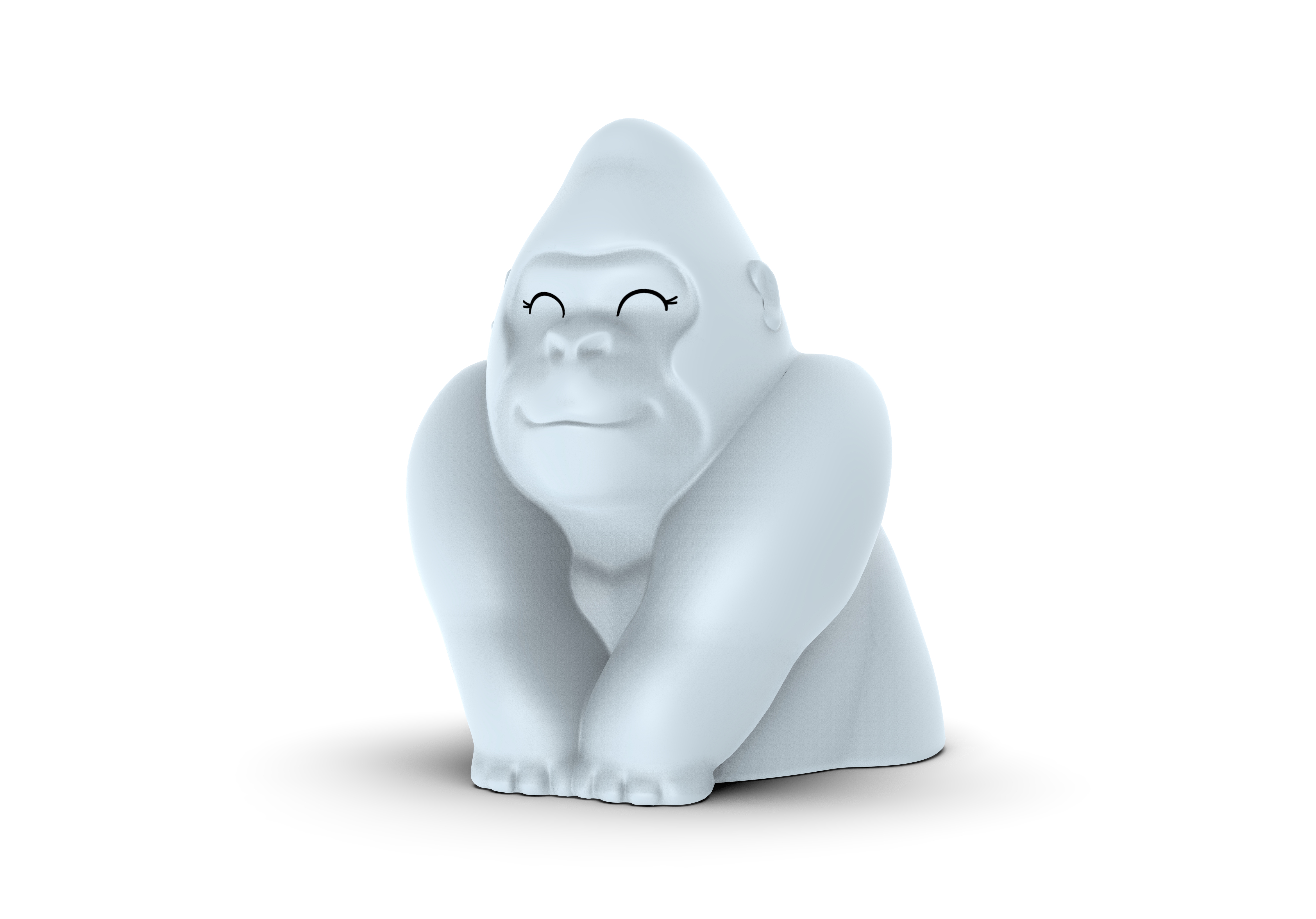 Dhink Nachtlamp Gorilla Blauw 10 cm - Timer - Babylight Serie