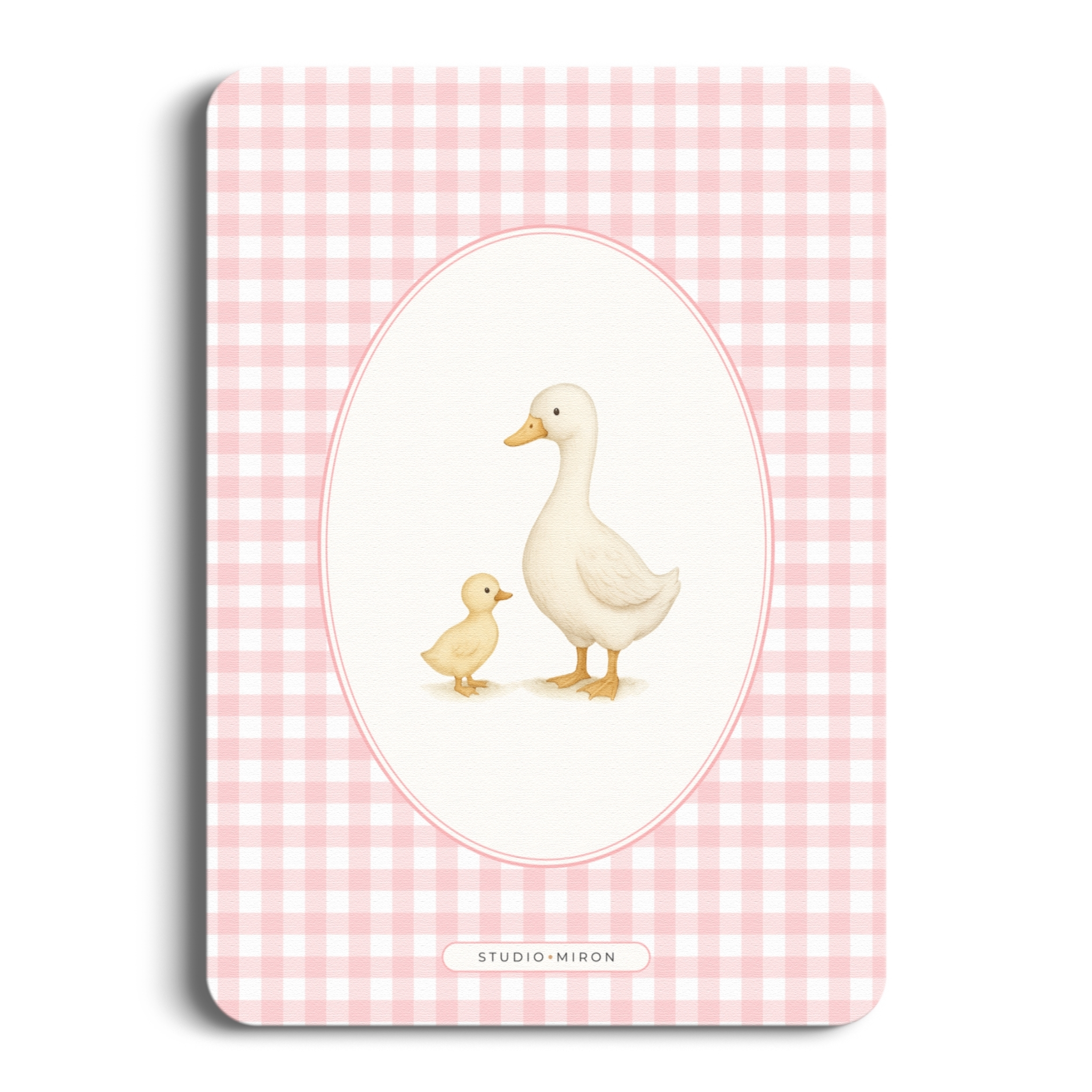 Studio Miron Wenskaart Bedankkaart Groeipapier Gingham Roze - 5 stuks