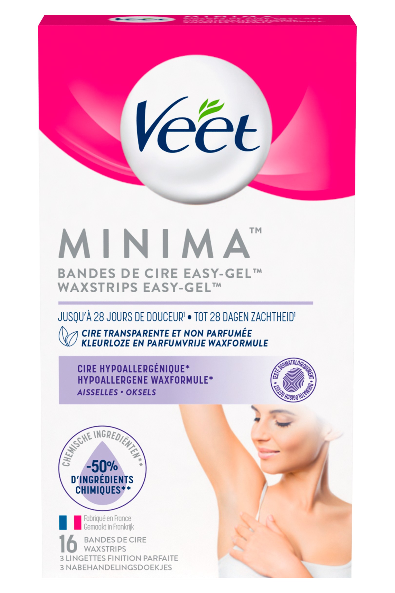 Veet Wax Strips Pure Oksels 16 stuks