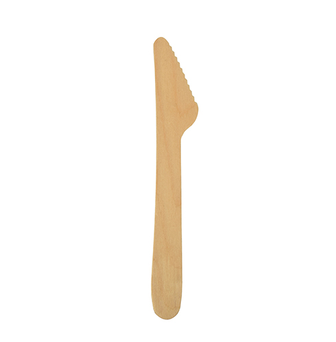 PapStar Mes Hout Pure 16.5cm set 10 stuks