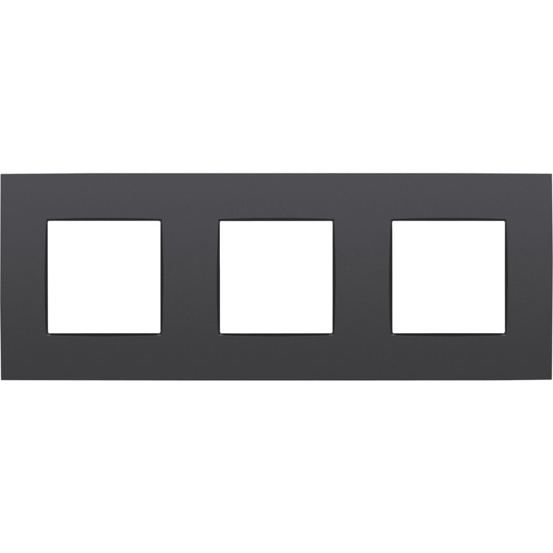 Niko Intense Afdekplaat Drievoudig Horizontaal CA71 Antraciet