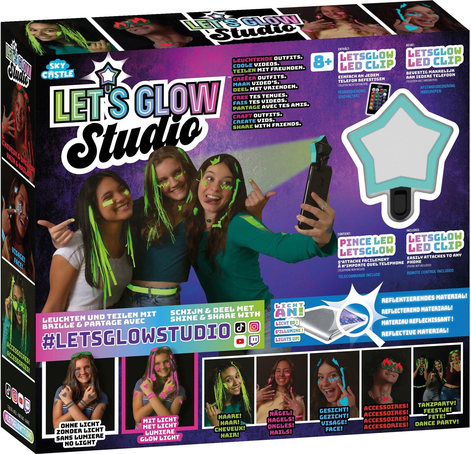 Let's Glow Studio, Schijn en Deel Oplaadbaar Led voor op Smartphone