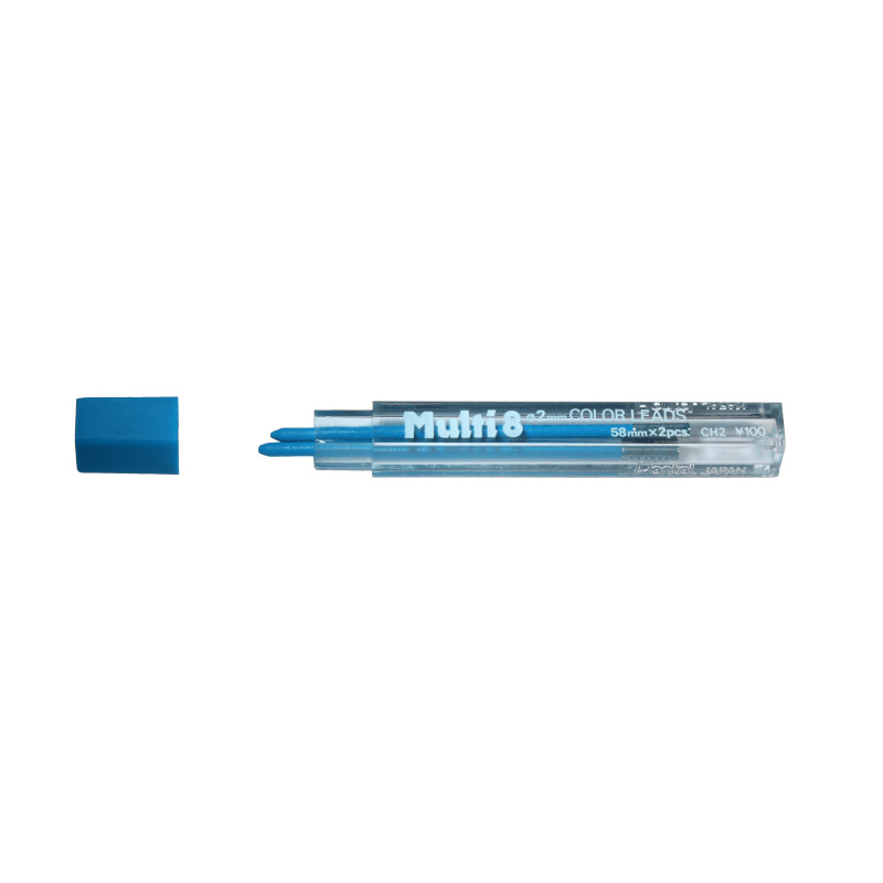 Pentel Arts Navulling Vulpotlood Multi 8 Lichtblauw 2 mm - 2 stuks