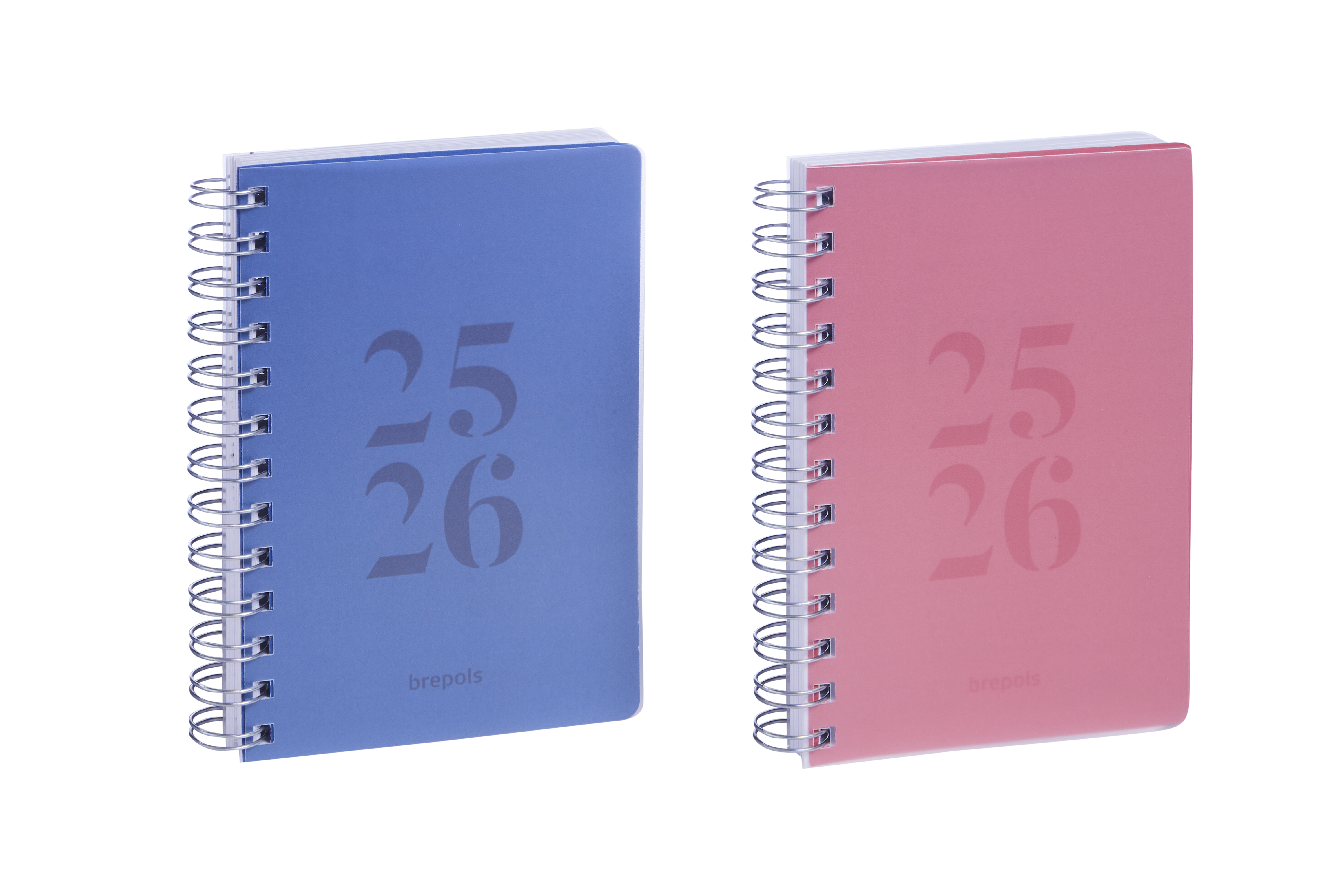 Brepols Schoolagenda 2025-26 Wire-O Transparant 1dag/pag PP assorti 11.5x16.9 cm - per stuk