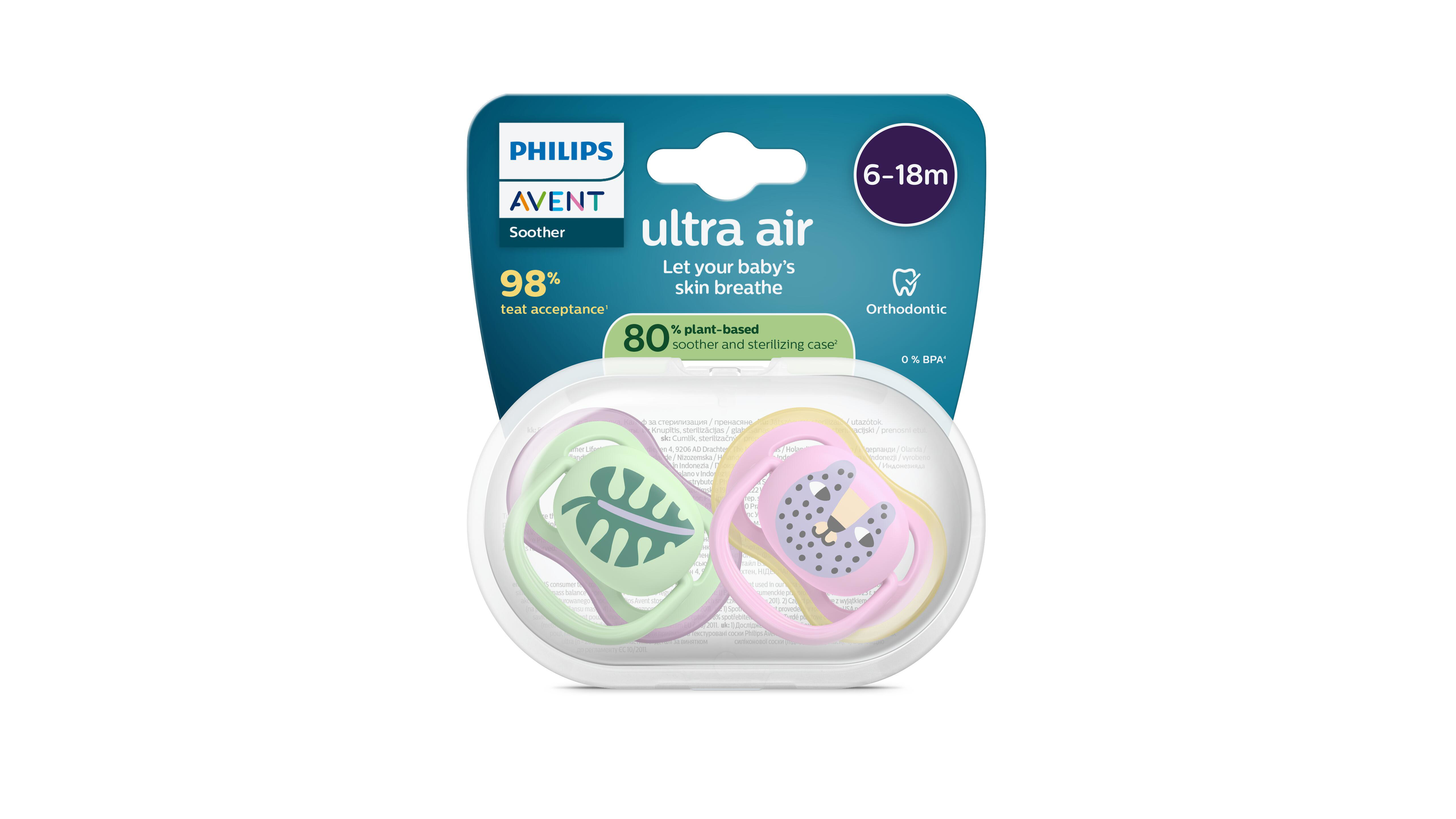 Philips Avent Fopspeen Ultra Air Blad-Poes +6 Maand - 2 stuks