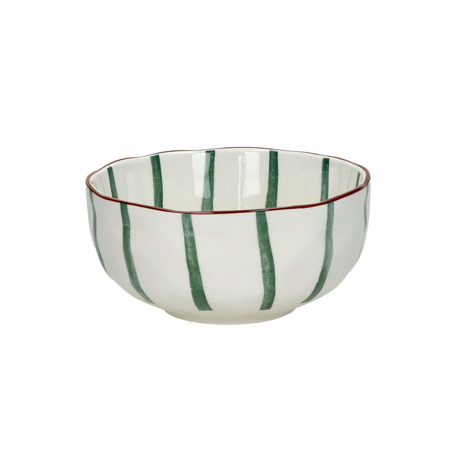 Pomax Bowl Mykonos Groen 15x6 cm - Porselein - Soepkom