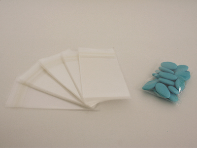 RUBY Cellofaanzakjes, zelfklevend, 200 stuks, transparante cellofaanzakjes van kunststof, met kleefsluiting (5 x 8 cm