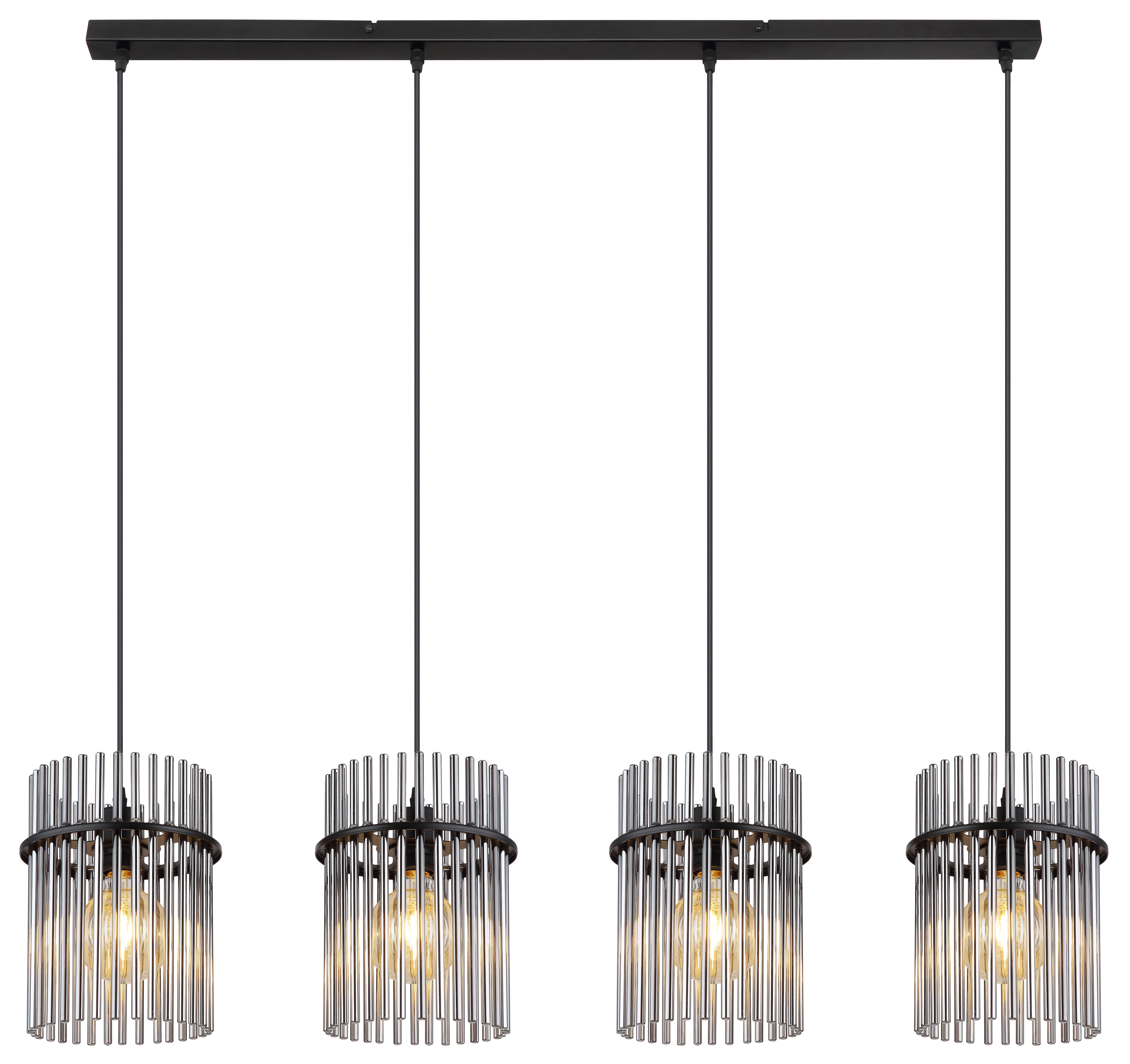 Globo Gorley Hanglamp Zwart Mat 4x E27