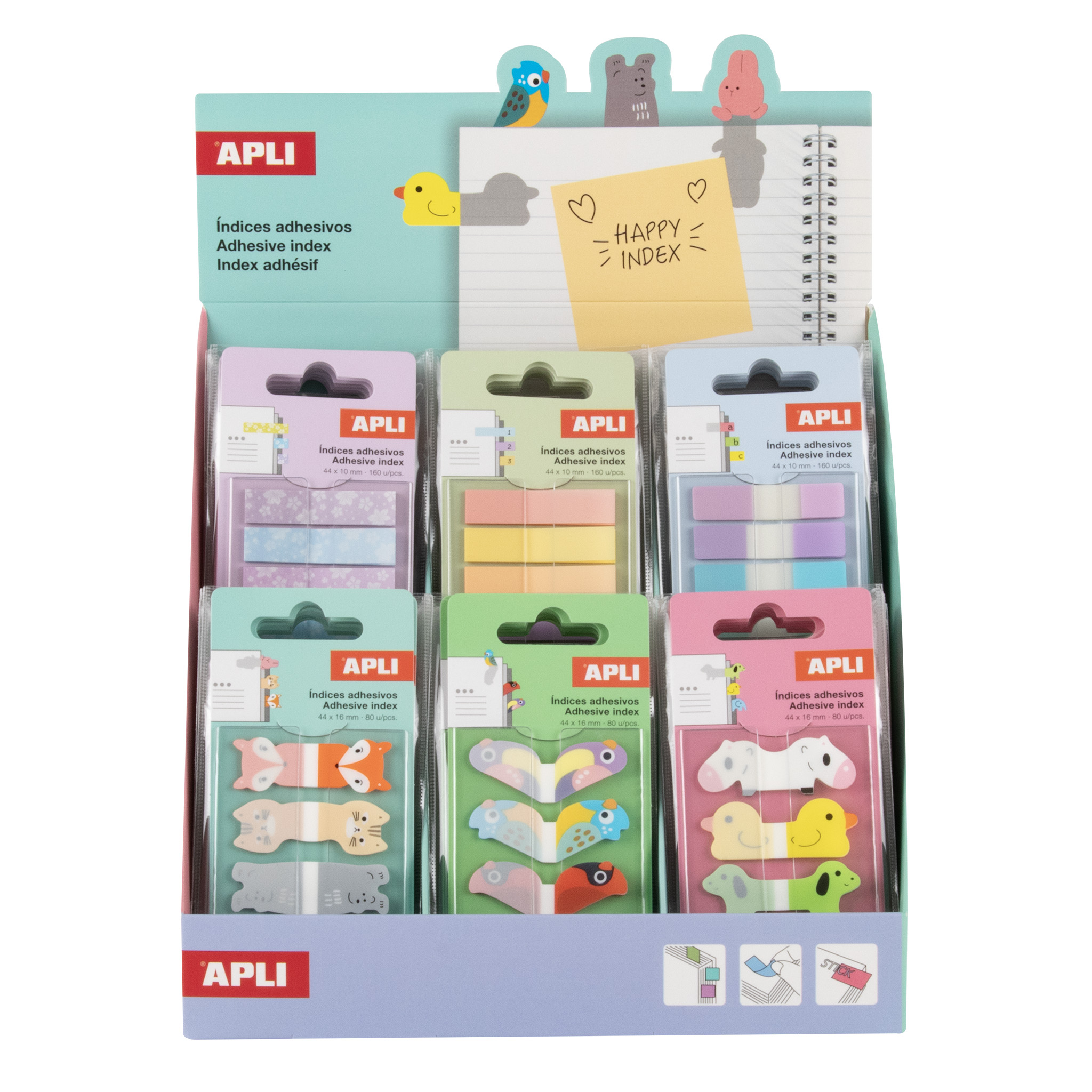 Apli Sticky Notes Dieren assorti - prijs per stuk Apli Sticky Notes Dieren assorti - prijs per stuk