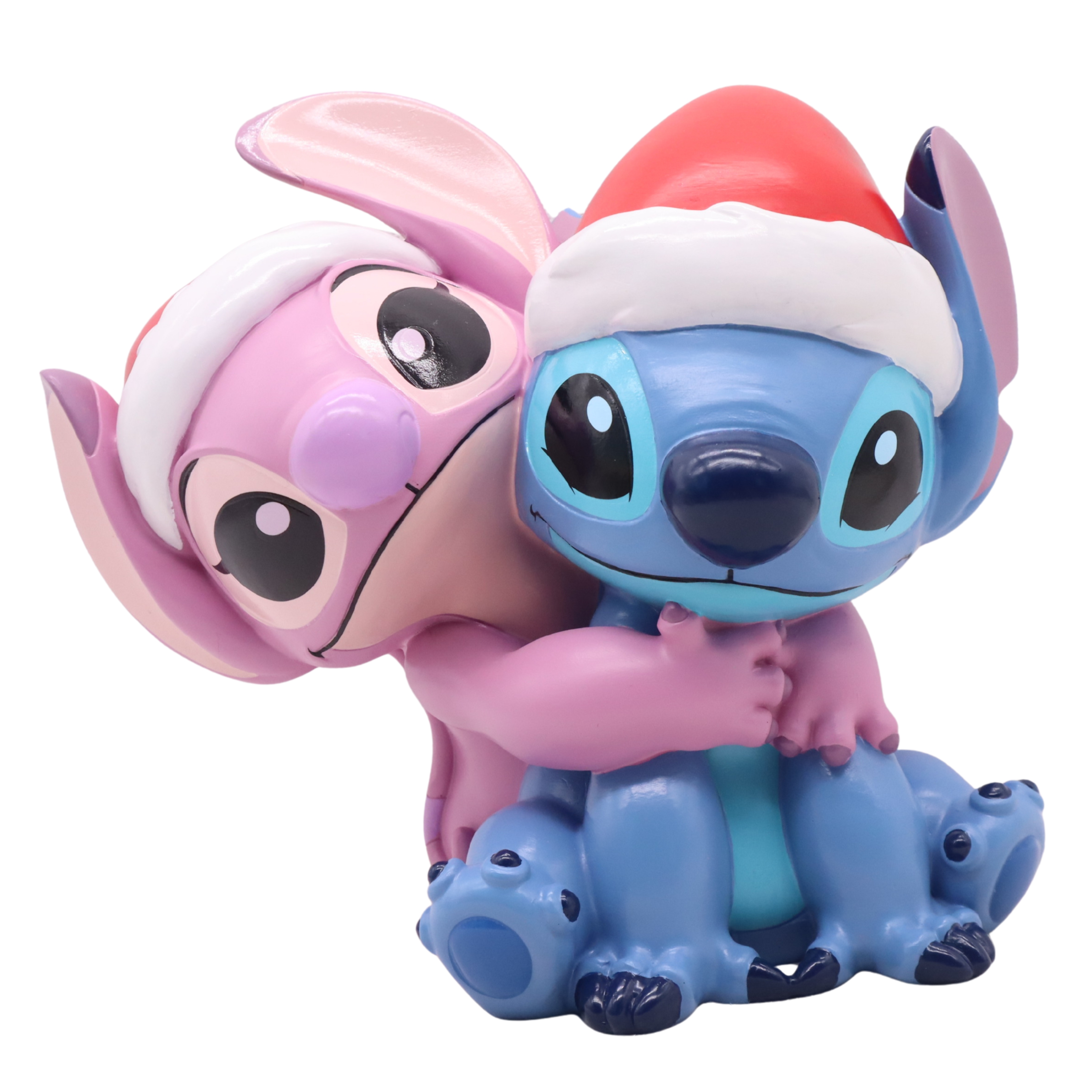 Disney Beeld Stitch & Angel met Kerstmuts
