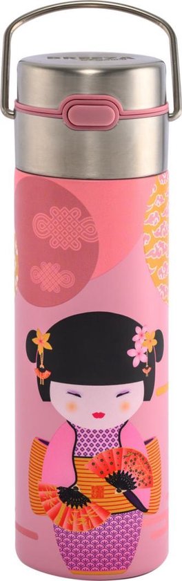Eigenart Isoleerfles Leeza Little Geisha Rose 500ml met Filter - Inox