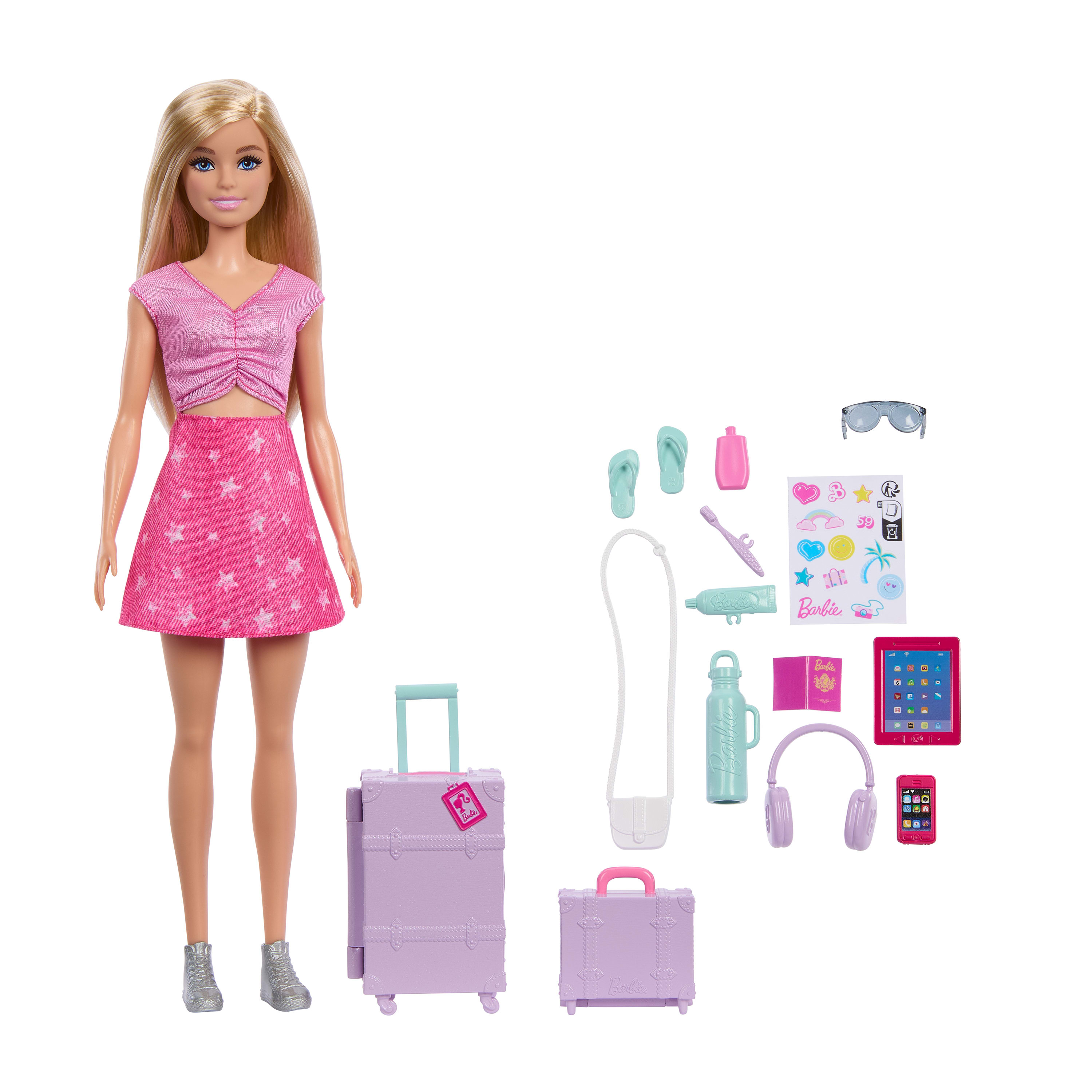 Barbie Family & Friends Barbie Malibu met reiskoffer
