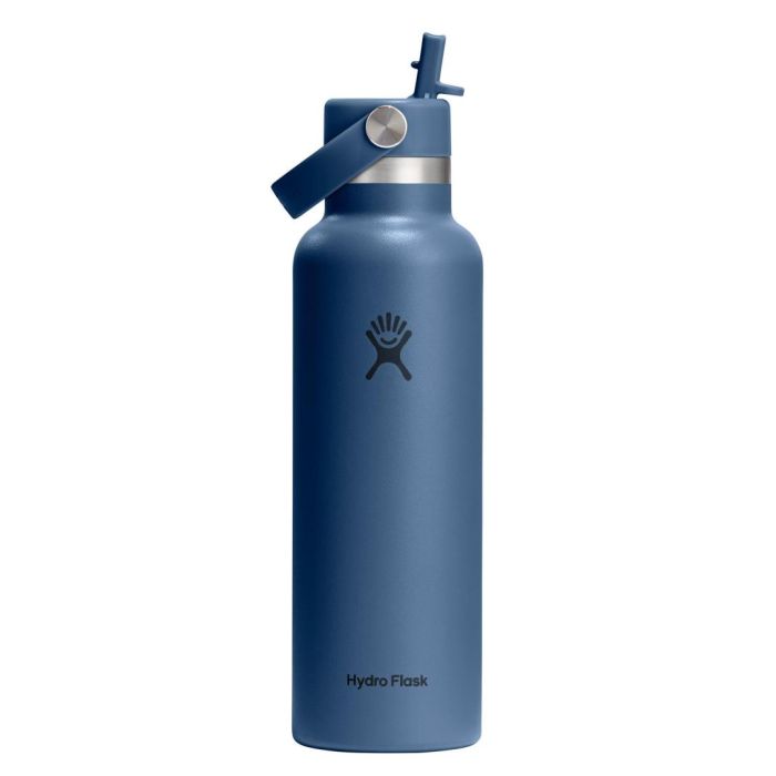 Hydro Flask Isoleerfles Standard Mouth Harbor Blue 621ml met Rietje