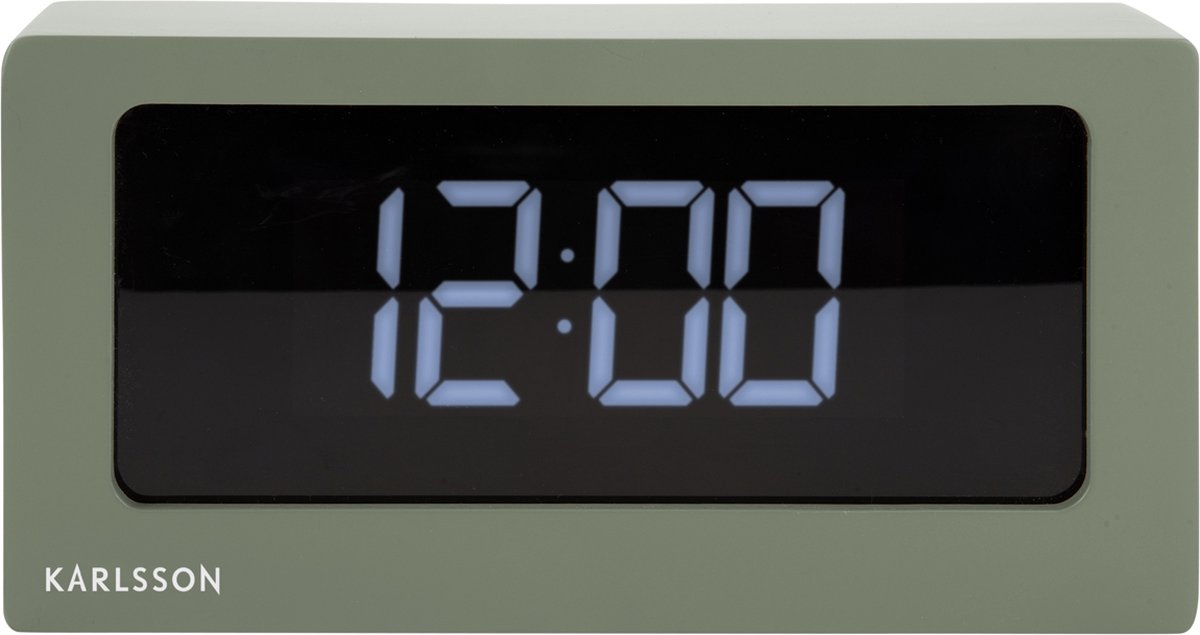 Karlsson Alarmklok Digitaal Boxed LED Jungle Green - 25x7x12.5 cm