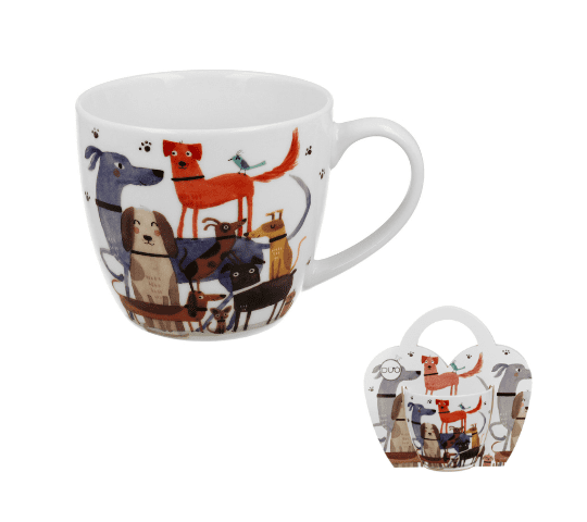 Duo Porcelain Mok Duo Dogs 460ml Dog Walk