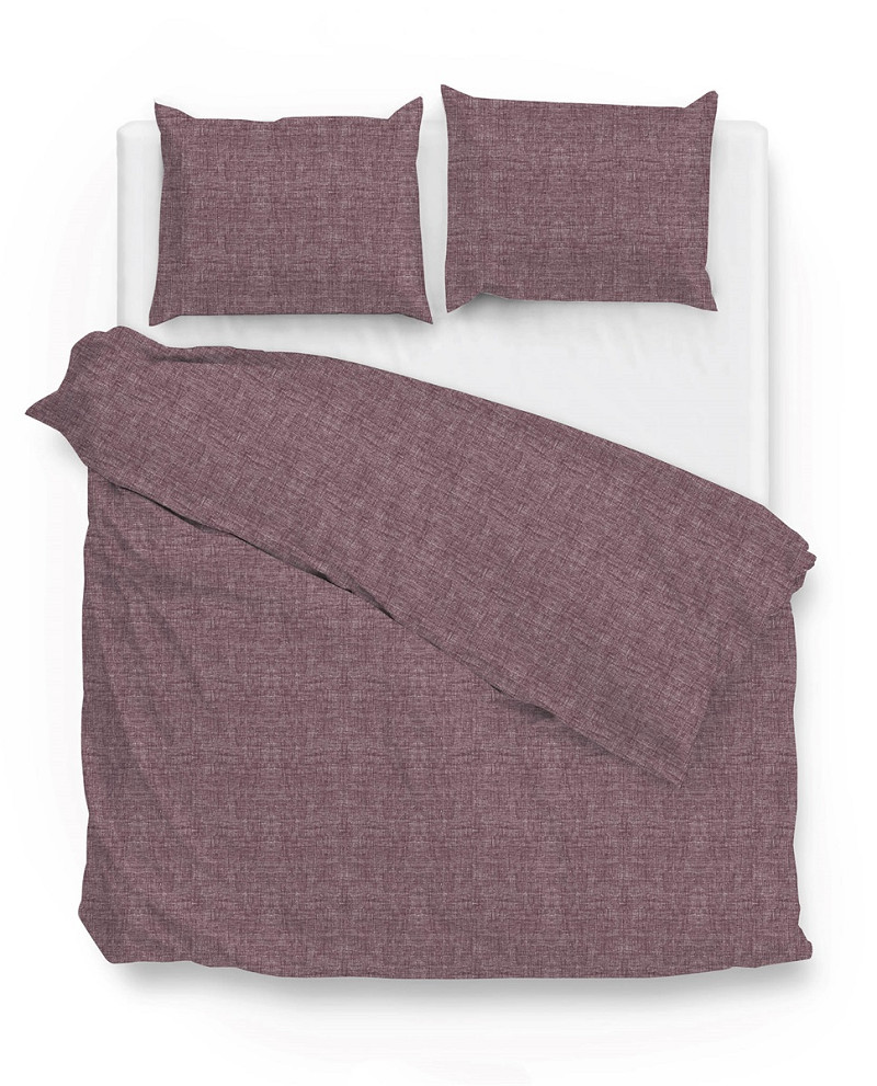 Zo!Home Dekbedovertrek Lino 200x220 cm Katoen Wine Red