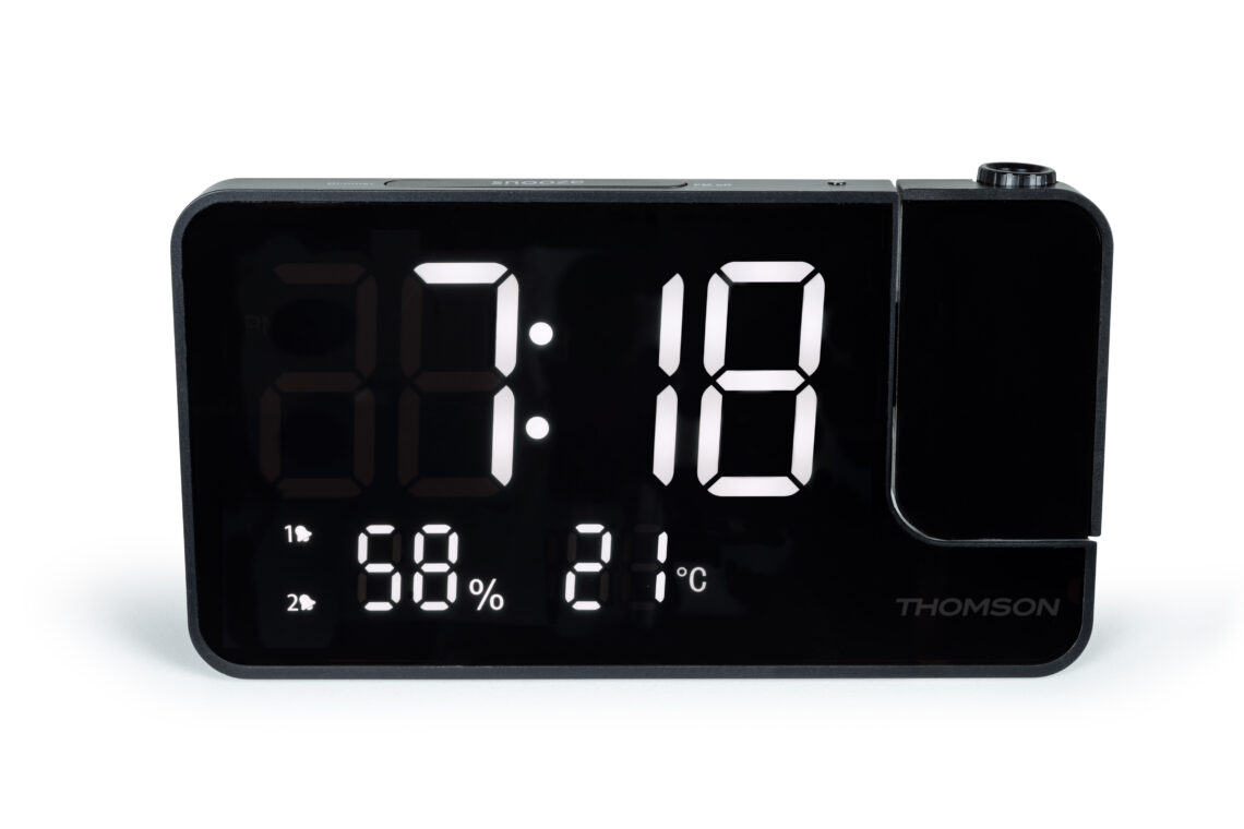 Thomson Radiowekker CP100T met Projectie - Zwart