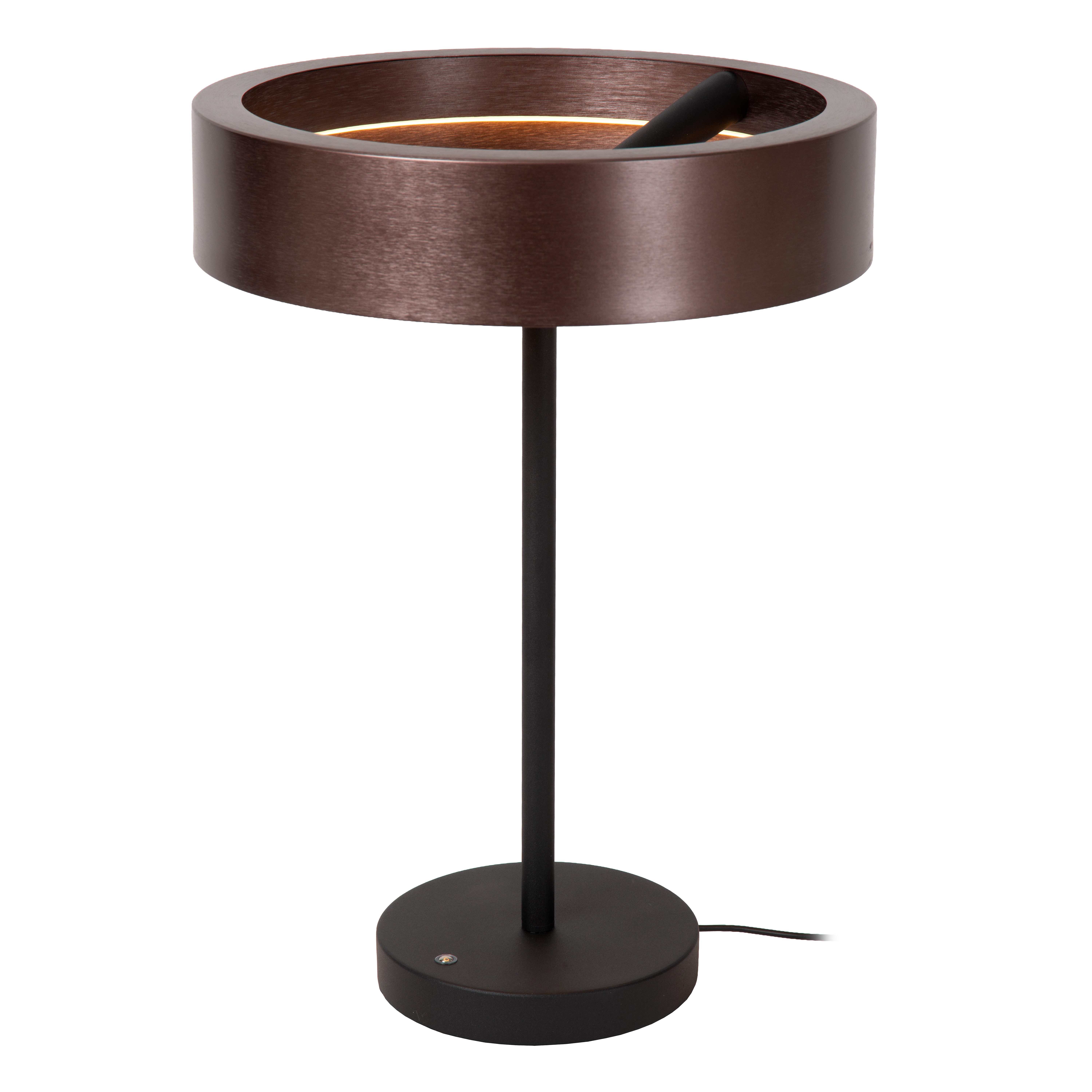 Lucide Leonard Tafellamp Koffie Ø31cm 12W Dimbaar