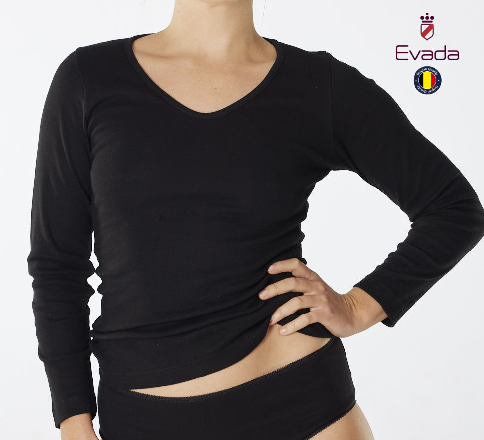 Stern Hemd Silvie Lm Dames Zwart Due Cottone XXL
