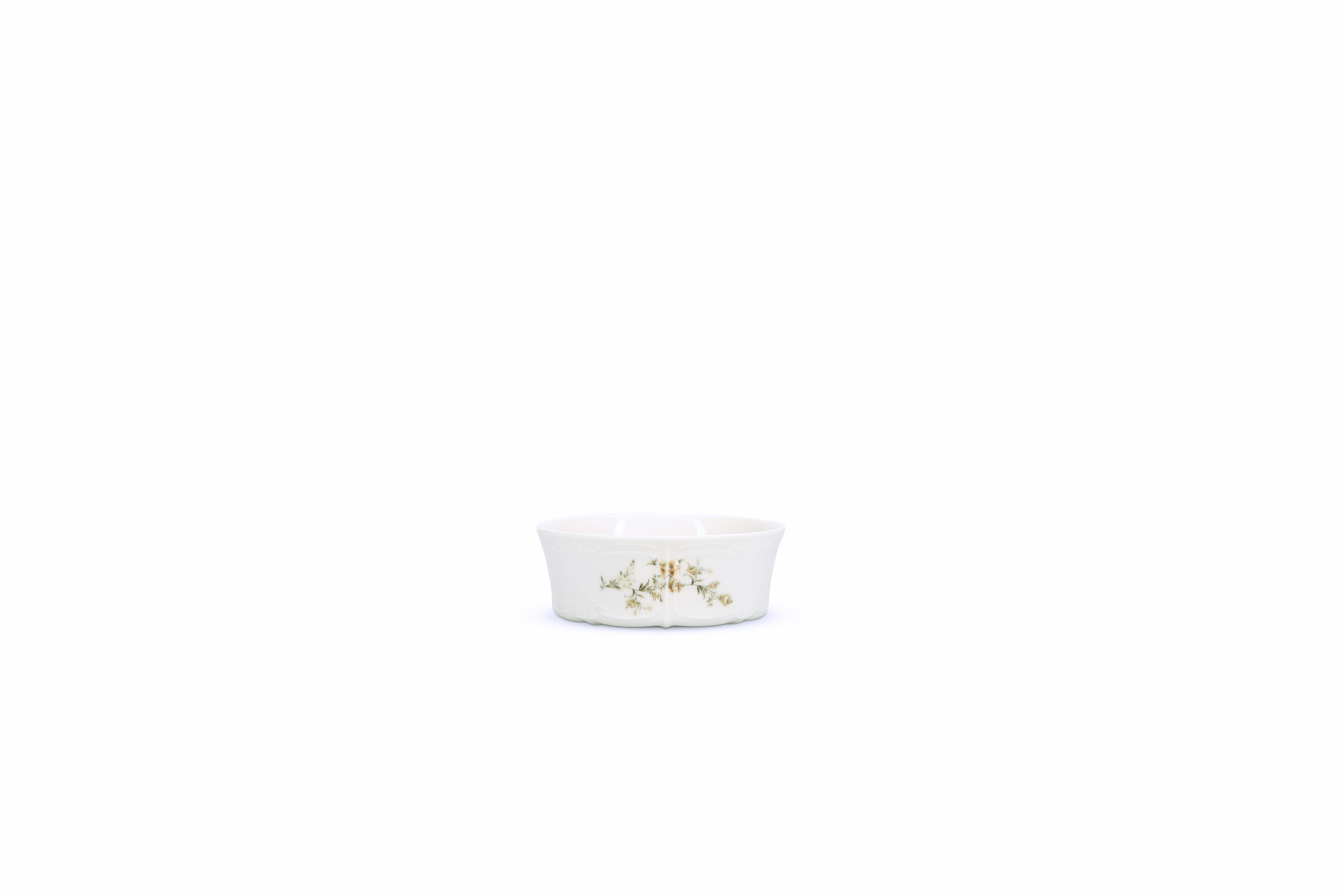 BonBistro Bowl Retro Brown Flower 13x5 cm - Porselein - 410ml