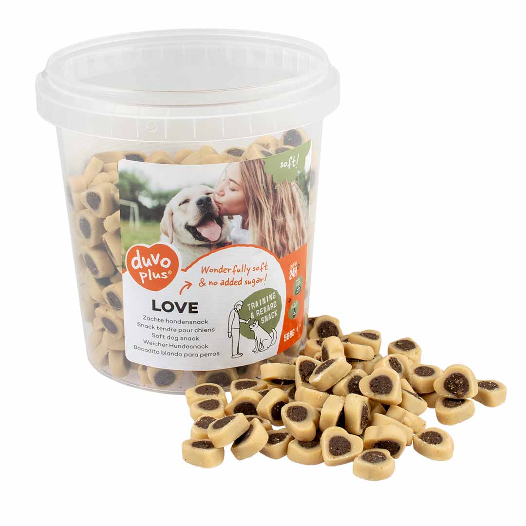 Duvoplus Chews! Love 500 g in Mini Emmer - Hondensnack