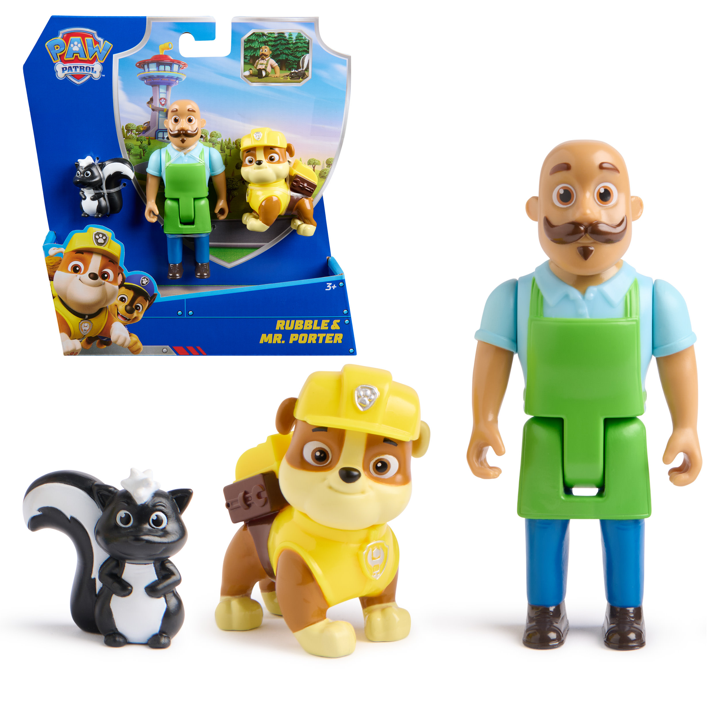 Paw Patrol - Story Figure pack met Rubble - Hero Pups