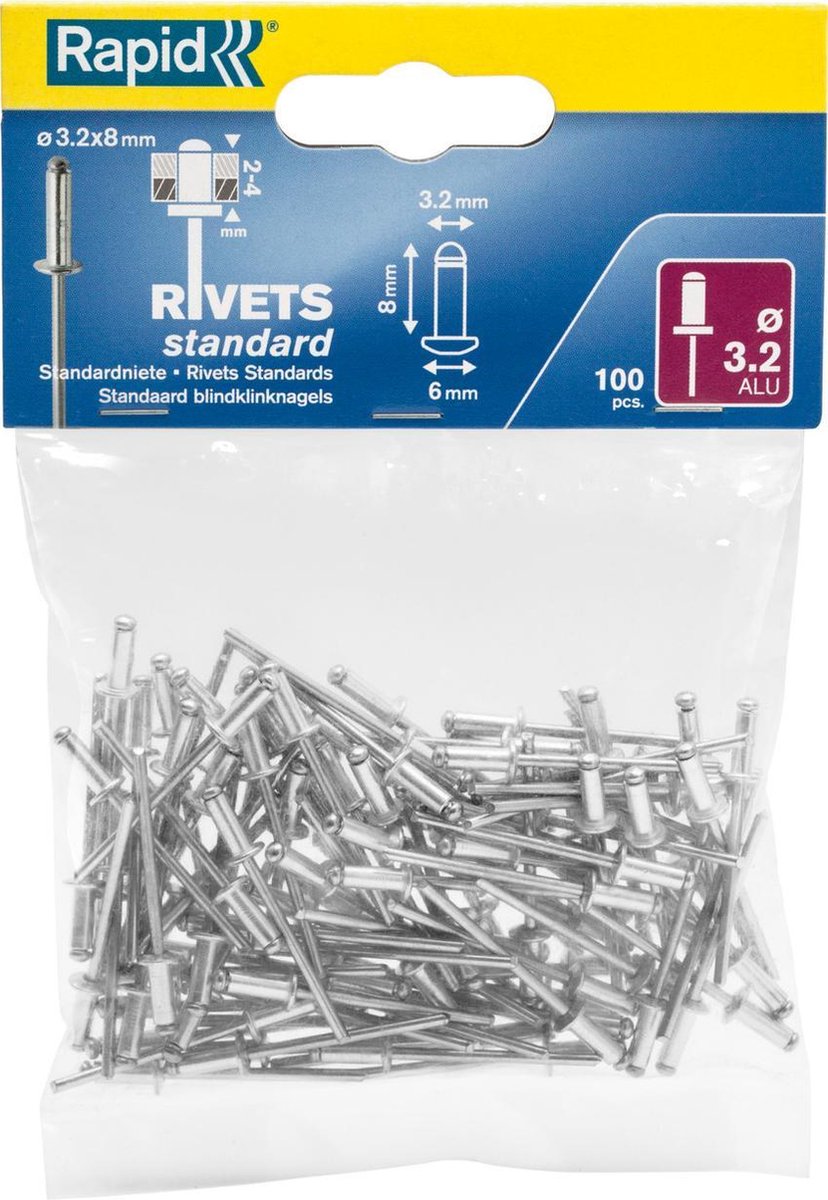 Rapid Blindklinknagels 3,2x8 mm 100 Stuks