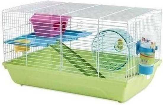 Savic Hamsterkooi Martha Dubbel 46 x 29 x 26 cm / Wit - Groen
