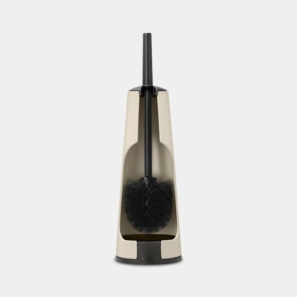 Brabantia Toiletborstel ReNew Soft Beige met Houder RVS - 12x42 cm