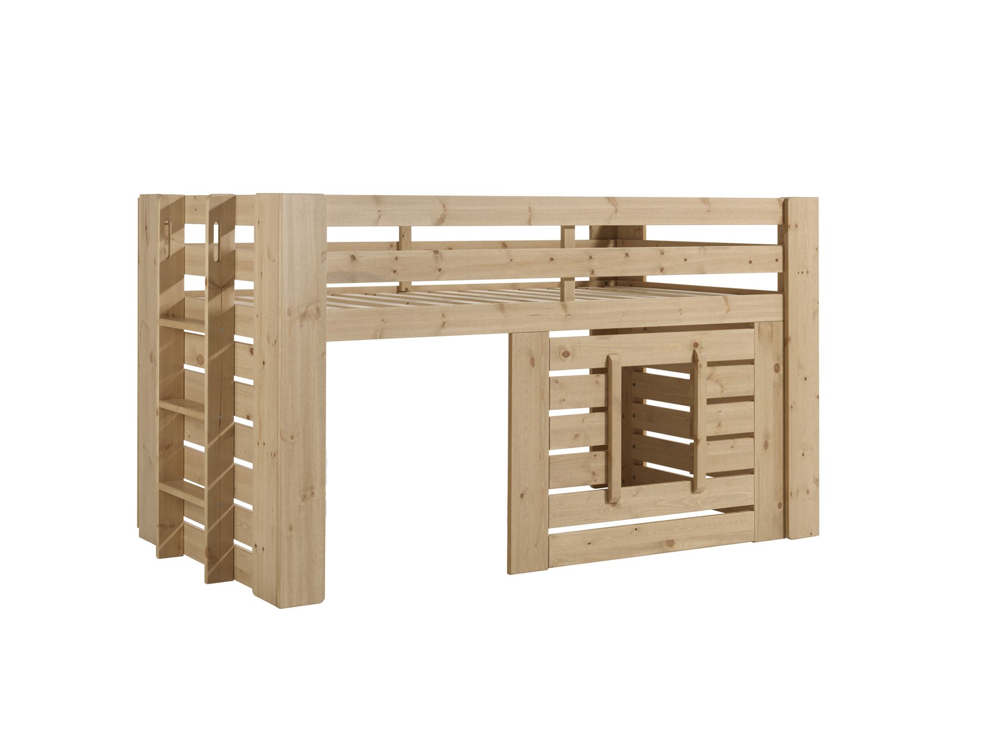 Vipack Bed Halfhoogslaper Oliver Eik 90x200 cm