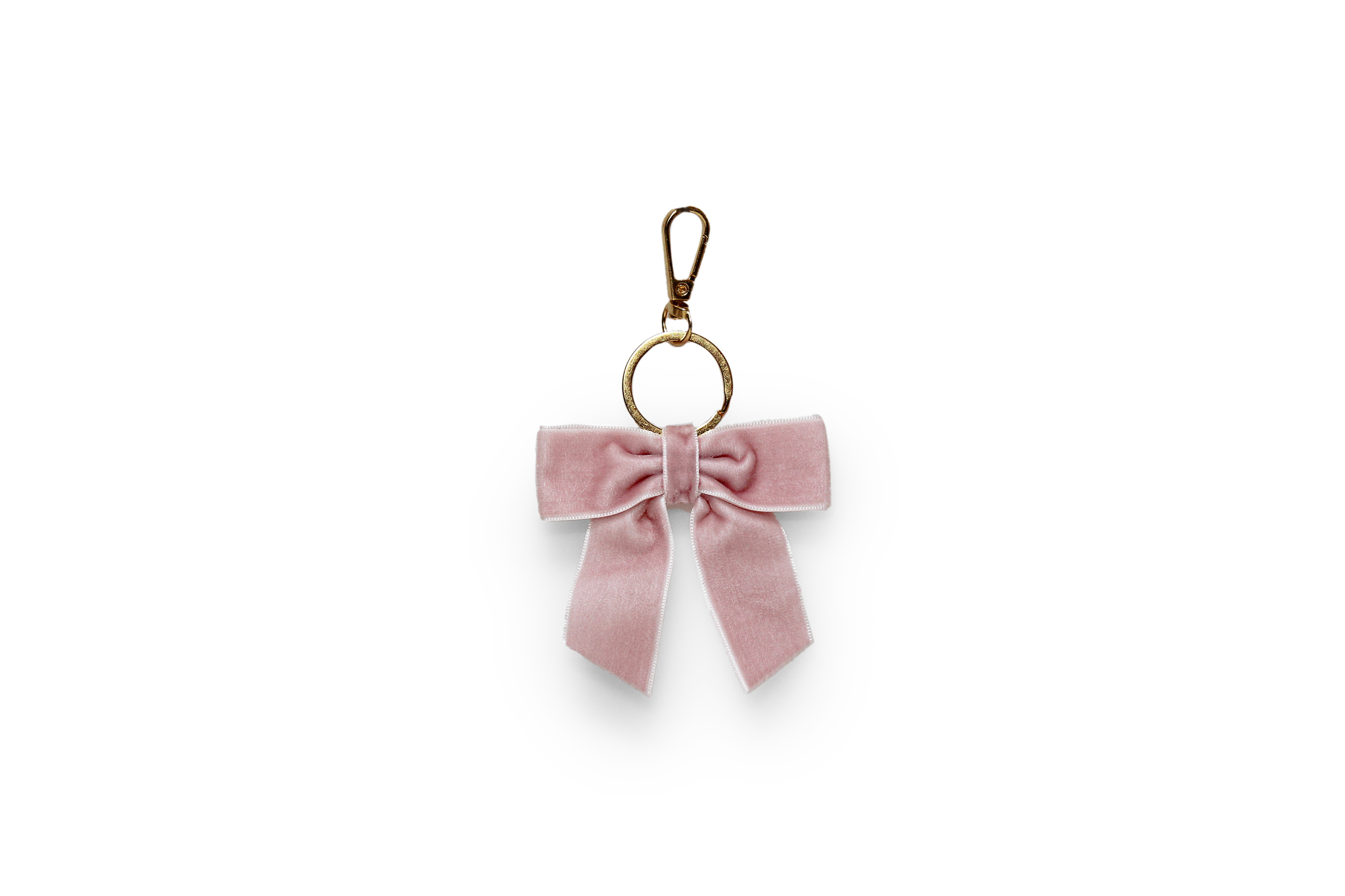 Objects Sleutelhanger Strik Fluweel Roze 8x13 cm - 6 stuks