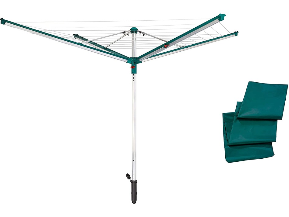 Leifheit Droogmolen Linomatic 600 Deluxe met Cover - Groen - met Trekkoord