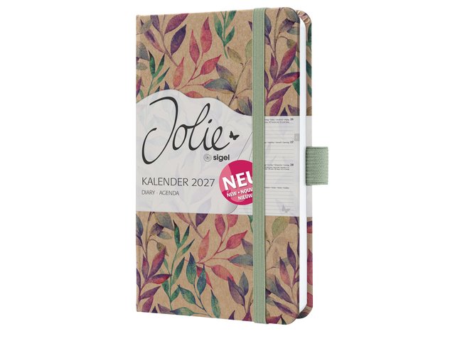 Sigel Agenda 2027 Jolie Pure A6 1week/2pag Fairy Leaves