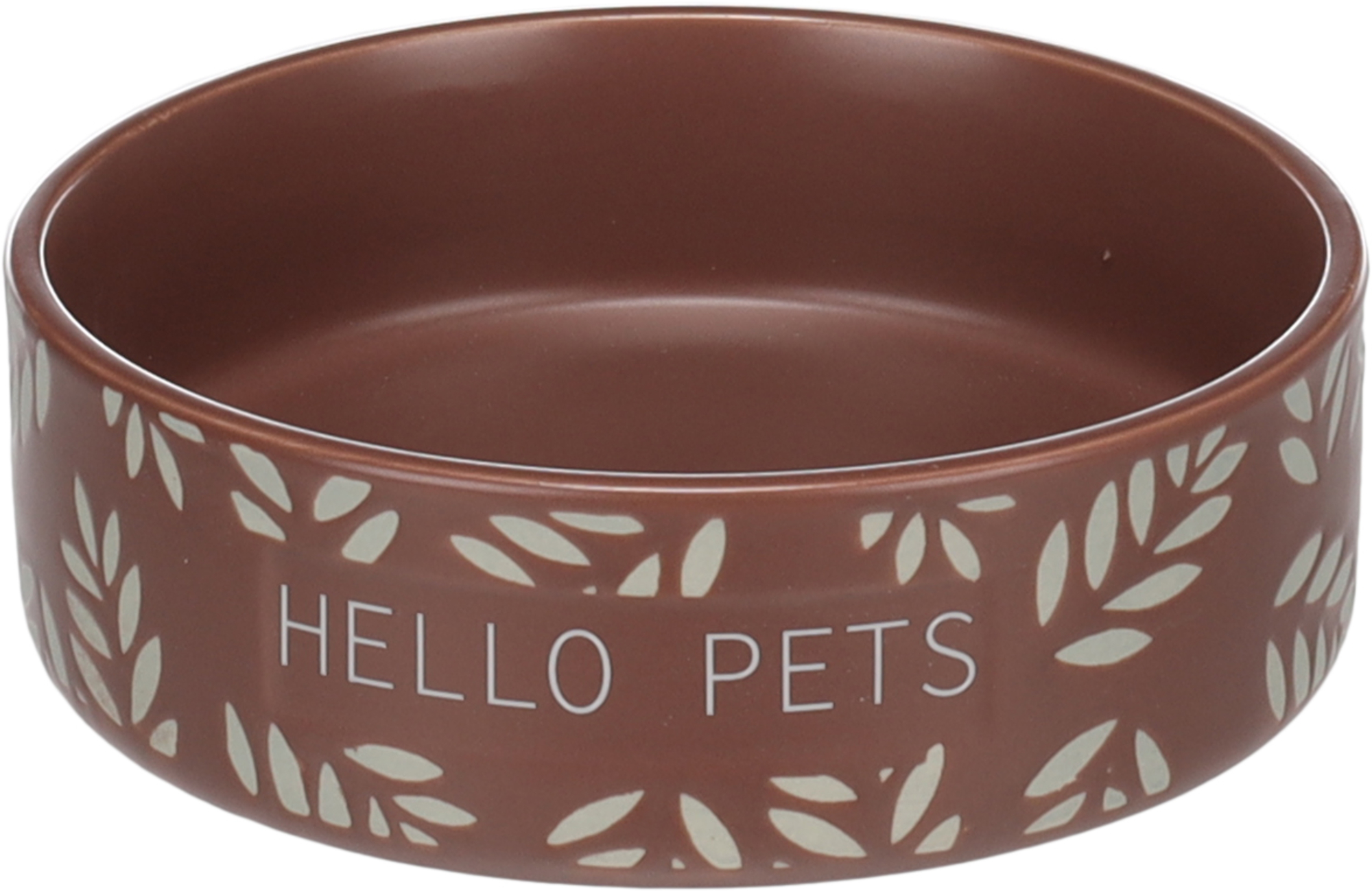 Flamingo Eet- en Drinkpot Konijn Leafs Rond Bruin 13x4 cm 330 ml