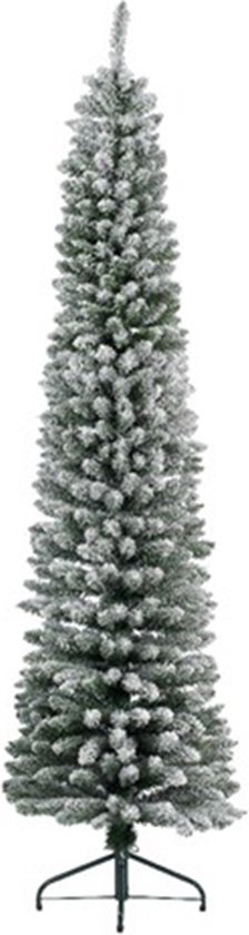 Kerstboom Pencil Green Snowy 240x70 cm - 742 Tips - PVC