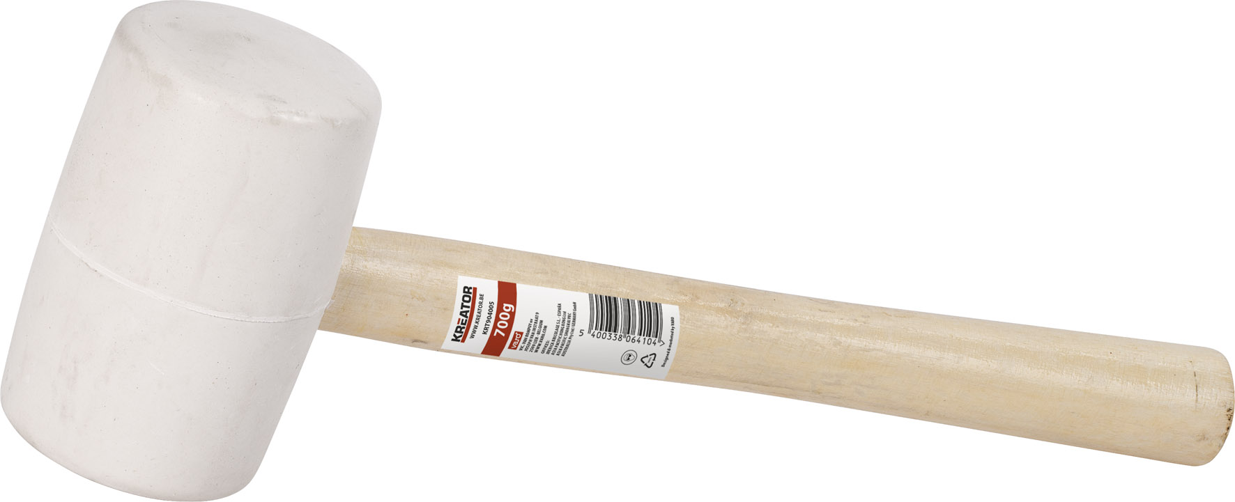 Kreator Rubber Hamer Hout 900 g - Wit